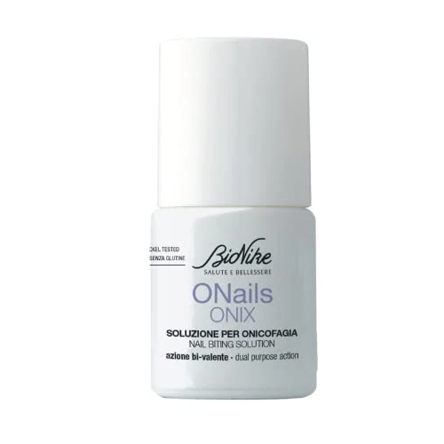 Bionike Onails - Onix Soluzione per Onicofagia, Smalto per Non Mangiare le Unghie e le Cuticole, Trasparente e Amaro, Anti-rosicchiamento, Favorisce la Ricrescita, 11 ml