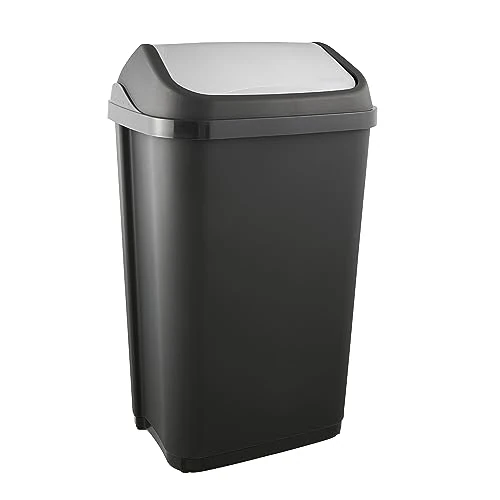 Tijdelijke aanbieding: keeeper Vuilnisbak met swing-deksel, 50 l, Swantje, grafietgrijs van 22.11 € naar 9.99 € (54.82% korting)