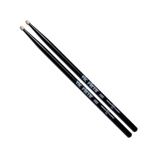 Offerta a tempo: Vic Firth American Classic Series Drumsticks 5AB American Hickory Wood Tip Black - 0.00% da 17.68 € a 17.68 €