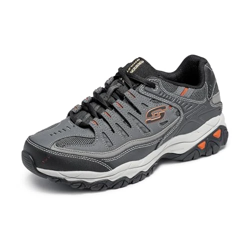 Skechers Herren Afterburn Memory-Foam Schnürschuh, anthrazit, 42.5 EU