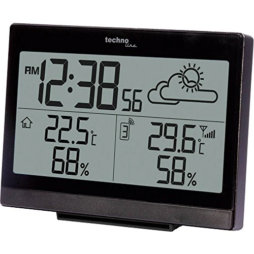 Offerta a tempo: techno line WS 9252 Stazione Meteo, Nero - 0.00% da 39.99 € a 39.99 €