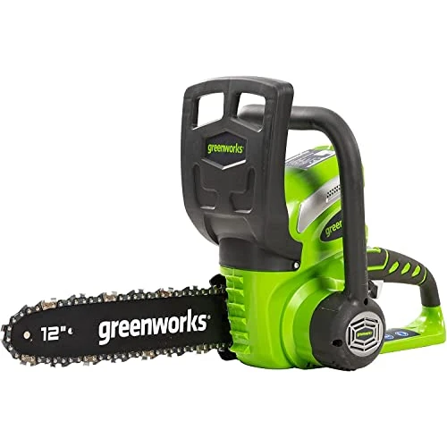 Offerta a tempo: Greenworks Motosega a Catena a Batteria G40CS30, Li-Ion 40 V Velocità della Catena 4.2 m/s, Lunghezza della Barra 30 cm, Serbatoio dell’Olio 120 ml, Manico Tondo, Senza Batteria e Caricatore - 27% da 109.99 € a 79.99 €