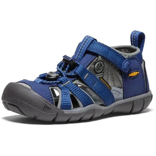 KEEN Unisex-Child Seacamp 2 CNX Closed Toe Sandals, Blue Depths/Gargoyle, 10
