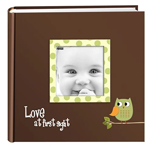 Pioneer Photo Albums 200-pocket ev-246fb/o Baby Owl Stampato Designer Telaio Copertura Foto Album, Green, 4 x 6 inch