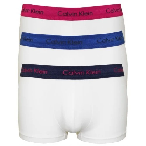 Calvin Klein Low Rise Trunk 3pk Boxer, Bianco (Blue/Red/Black Blush), XL (Pacco da 3) Uomo