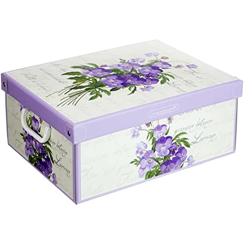 Oferta limitada: Kanguru 661 VI Caja de almacenamiento en cartòn Lavatelli, VIOLETAS con tapa perfumada, facil montaje, resistente, 32x42x17.5 cm, Media de 7.90 € a 7.90 € (ahorro 0.00%)