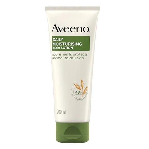 Offerta a tempo: Aveeno Daily Moisturising Crema Idratante, Crema corpo idratante per 48 ore con Avena Colloidale Prebiotica, Crema corpo per pelli normali, secche e sensibili, Body lotion senza profumo, 200 ml - 39% da 12.20 € a 7.43 €