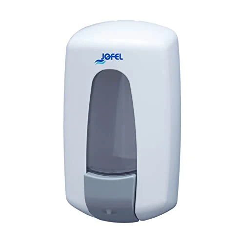 Offerta a tempo: Jofel - Distributore di sapone liquido per montaggio a parete, ricaricabile, capacità 0,9 l, dispenser di sapone, valvola anticorrosione e antigoccia, contenitore in ABS, Aitana AC70000 - 0.00% da 26.22 € a 26.22 €