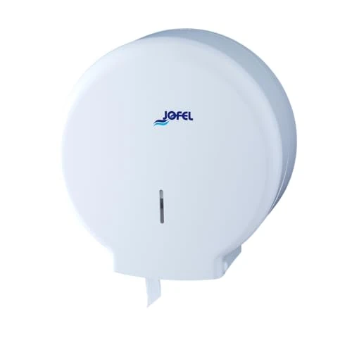 Offre limitée : Jofel - Distributeur industriel moyen de papier toilette, Distributeur de rouleaux de papier toilette jusqu'à 300m, diamètre max. 220mm mandrin de 45mm idéal pour les toilettes publiques Azur AE51000 de 26.02 € à 17.63 € (32% de remise)