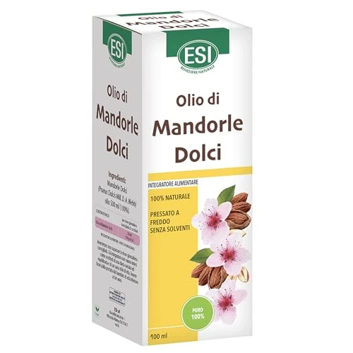 ESI Olio Di Mandorle Dolci 100% Naturale Emolliente E Idratante 100 ml