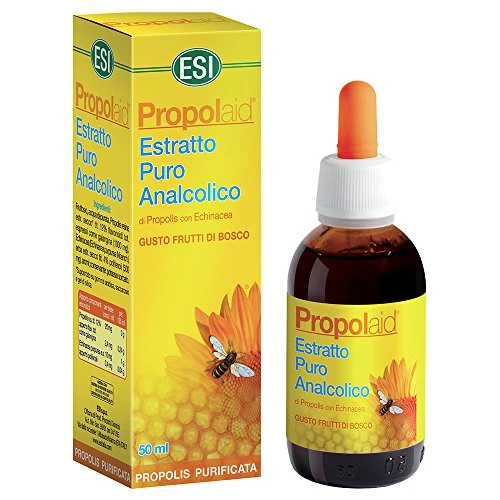 Offerta a tempo: ESI - Propolaid Estratto Puro Analcolico, Integratore Alimentare di Propolis, Senza Glutine e Vegetariano, Liquido, 50 ml - 23% da 9.30 € a 7.19 €