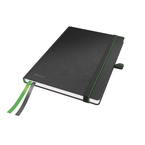 Offre limitée : Leitz Cahier de qualité Complete A5 quadrillé, 160 pages, 80 feuilles, couverture rigide haute qualité, papier 100 g/m² certifié FSC, fermeture, marque-page, passant pour stylo, noir, 44770095 de 24.89 € à 24.89 € (0.00% de remise)