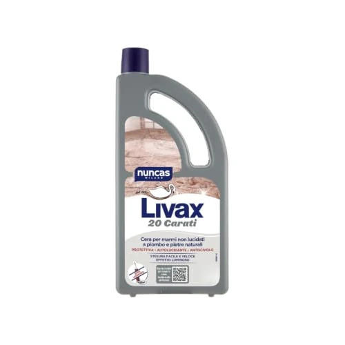 Offerta a tempo: Nuncas Livax 20 Carati - Cera Protettiva - per Marmo e Pietra - 1000 ml - 0.00% da 16.47 € a 16.47 €