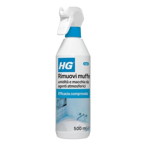 Offerta a tempo: HG Spray Rimuovimuffa per Pareti, Guarnizioni in Silicone, Piastrelle della Doccia, Sauna e del Pavimento, Rimuove Muffe, Alghe e Funghi, 500 ml (186050108) - 0.00% da 8.99 € a 8.99 €