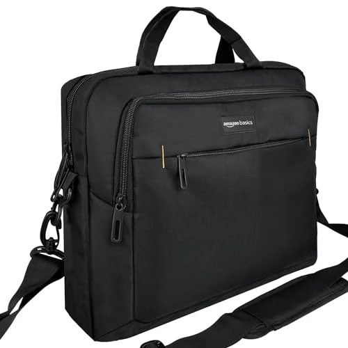 Offerta a tempo: Amazon Basics Borsa compatta per computer portatile con tasche per accessori (15,6 pollici, 40 cm), nero, confezione da 1 - 30% da 22.45 € a 15.71 €