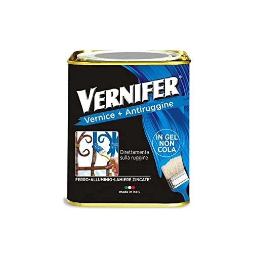 AREXONS 4886 VERNIFER | Nero Satinato, 750 ml Prodotto Verniciante, Smalto Antiruggine, Adatto a Protezione e Finitura di idi Interni ed Esterni, Gel Verniciante