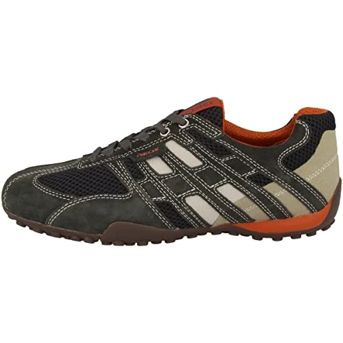 Tijdelijke aanbieding: Geox U SNAKE K heren SNEAKERS, donkergrijs gebroken wit, 42 EU van 110.00 € naar 84.04 € (24% korting)