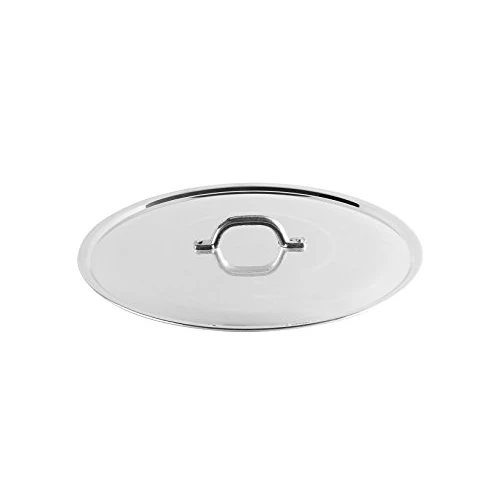 Zeitlich begrenztes Angebot: Pentole Agnelli FAMA2926 Flacher Deckel mit Griff, Rand und Brücke, schwere Ausführung aus BLTF-Aluminium, poliertes Silber, 26 cm von 26.27 € auf 8.89 € (66.16% Rabatt)