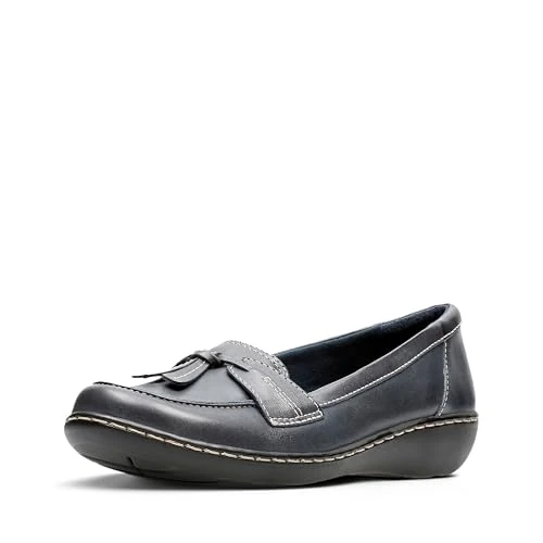 Tijdelijke aanbieding: Clarks Ashland Bubble Loafer voor dames, Donkerblauw, 38 EU breed van 81.68 € naar 81.68 € (0.00% korting)