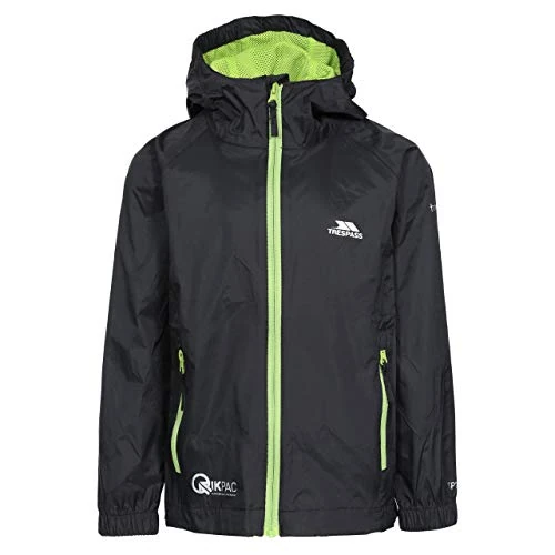 Trespass Qikpac Jacket Vestes coupe-pluie Homme Noir FR : XL (Taille Fabricant : 11/12)