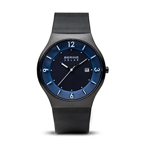 Limited-time offer: BERING Men Analog Solar Collection Watch with stainless steel Strap and Sapphire Crystal 14440-227, Black/Blue, 40 mm from 199.00 £ to 147.99 £ (save 26%)