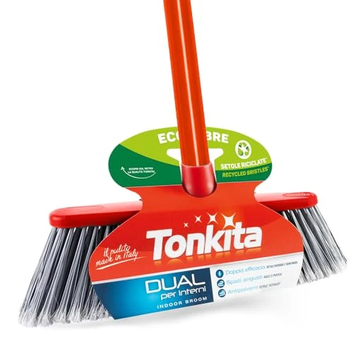 Tijdelijke aanbieding: Tonkita Dual bezem, voor binnen, dubbel efficiënt, nauwe plaatsen, stofbestendig van 7.86 € naar 7.86 € (0.00% korting)
