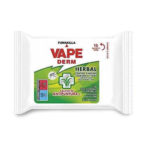 Offerta a tempo: Vape - 15 Salviette Repellenti Antipuntura — 61% da 7,59 € a 2,99 €