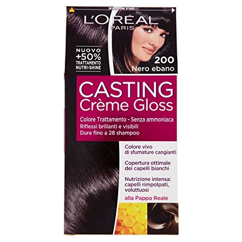 Offerta a tempo: L'Oréal Tinta Capelli senza Ammoniaca, 200 Nero Ebano (Il pacchetto può variare) - 32% da 9.90 € a 6.71 €