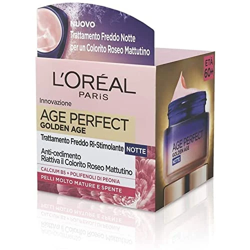 Offerta a tempo: L'Oréal Paris Crema Notte Age Perfect Golden Age, Trattamento Fortificante, Adatto a Pelli Mature, 50 ml - 37% da 14.90 € a 9.37 €