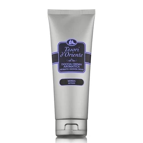 Tesori d'Oriente - Duschcreme Myrrhe mit bernsteinfarbenen und erfrischenden Noten mit ätherischen Ölen, reinigt sanft die Haut und verleiht Wohlbefinden, 250 ml