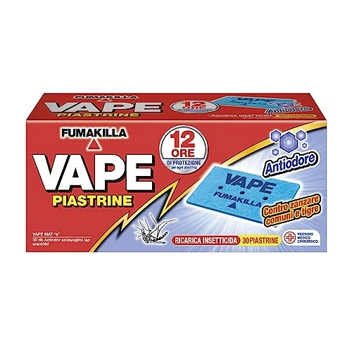 Offerta a tempo: Vape, 30 Piastrine Antiodore,Protegge dalle Zanzare Comuni e Tigre, 12 Ore di Protezione in Ambienti chiusi e all'Aperto per Ogni Singola Piastrina - 0.00% da 2.59 € a 2.59 €
