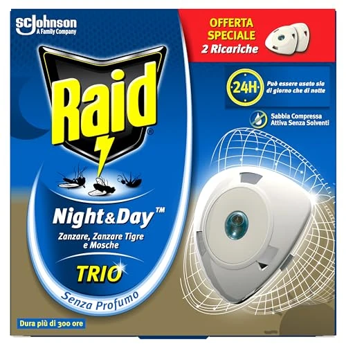 Limited-time offer: Raid Night & Day Trio Mosquito Repellent with Compressed Sand, Pack of 2 Refills from 32.99 GBP to 32.99 GBP (save 0%)