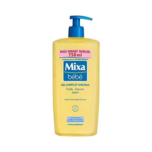 Offerta a tempo: Mixa, Gel detergente extra dolce per bambini, per corpo e capelli, 750 ml - 0.00% da 15.37 € a 15.37 €
