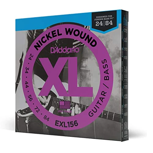 Zeitlich begrenztes Angebot: D'Addario Saiten für FENDER BASS VI | HÖCHSTE QUALITÄT DER BELIEBTESTEN SAITENMARKE | EXL156 | vernickelter Stahl | 6 umwickelte Saiten (24-84) von 18.35 € auf 18.35 € (0.00% Rabatt)