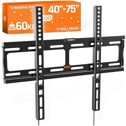 Offre limitée : RICOO F0244 Ultra Slim Support Mural TV 40 42 43 48 50 55 58 60 65 70 75 Pouces Plat Inclinable Universel Fixation Murale TV QLED OLED LED LCD Écran VESA 200x200 à VESA 400x400 de 19.99 € à 19.99 € (0.00% de remise)