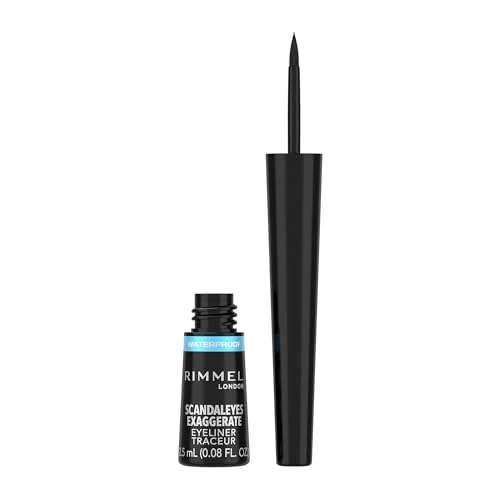 Rimmel London Exaggerate Automatic Eyeliner Waterproof - Delineador de Ojos Retráctil, Tono 003-Negro (Black), 2.5 ml