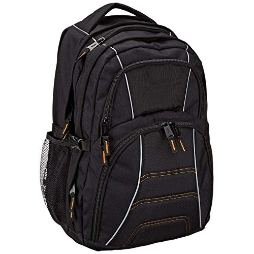 Offre limitée : Amazon Basics Sac à dos pour ordinateur avec bretelles rembourrées et compartiments de rangement pour stylos, clés, téléphone portable - Convient à la plupart des ordinateurs 43.2cm, noir de 39.99 € à 37.19 € (7% de remise)