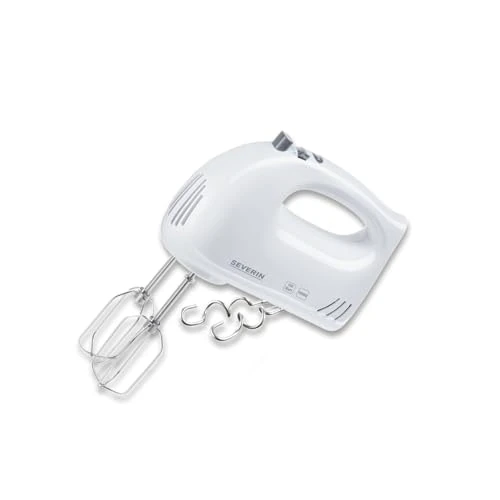 Zeitlich begrenztes Angebot: SEVERIN Handmixer, Handrührgerät mit 5 Geschwindigkeitsstufen, praktischer Handrührer mit 2 Edelstahl-Rührbesen und -Knethaken, weiß, HM 3820 von 34.99 € auf 21.94 € (37% Rabatt)