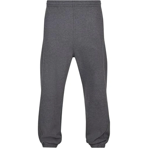 Urban Classics M?skie spodnie dresowe ze sznurkiem, spodnie sportowe z elastycznym zamkiem b?yskawicznym, lu?ne dopasowanie, antracyt, S