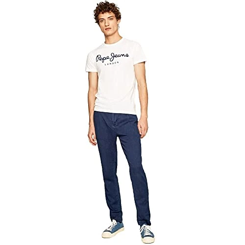 Pepe Jeans Original Stretch Maglietta Uomo Slim Fit Manica Corta, Bianca, XS