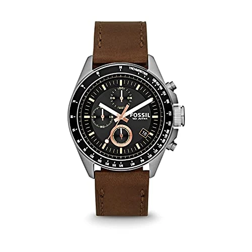Zeitlich begrenztes Angebot: FOSSIL Herrenuhr Decker, 44mm Gehäusegröße, Quarz-Chronographenwerk von 109.90 € auf 87.49 € (20% Rabatt)