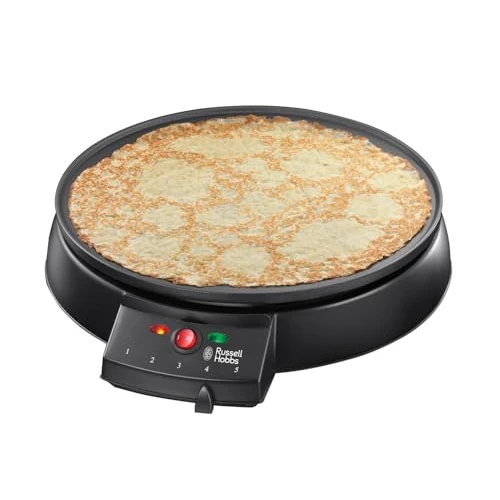 Offerta a tempo: Russell Hobbs Padella Crepes, Crepiera, Crepes, Piastra Antiaderente, Temperatura Regolabile, 1000 W, Spatola E Accessorio Crepes Inclusi, Acciaio Inox, 20920-56 - 38% da 45.00 € a 27.90 €