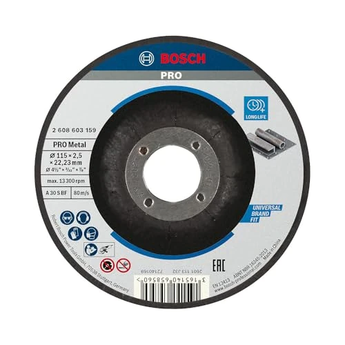 Offerta a tempo: Bosch Professional 1x Mola da Taglio Centro Depressed Standard for Metal (per Metallo & Acciaio, Ø 115 x 2.5 mm, Accessori Smeriglatrici Angolari) - 0.00% da 9.56 € a 9.56 €