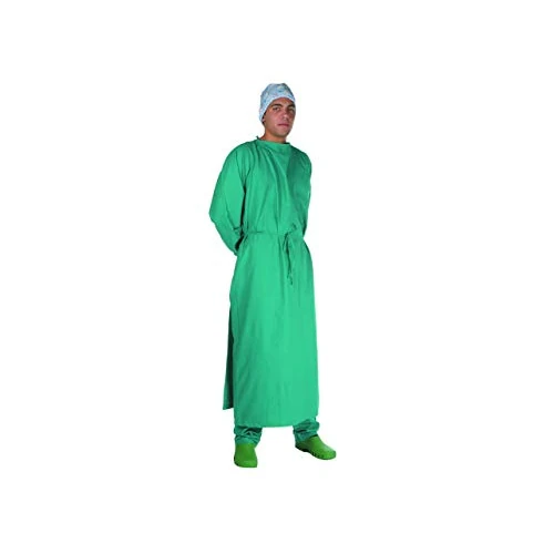 GIMA 26162 - Medical Surgical Gown, 100% High Quality Cotton, Unisex Model, Size 52-56, Green Colour, for hospital or veterinary surgical use