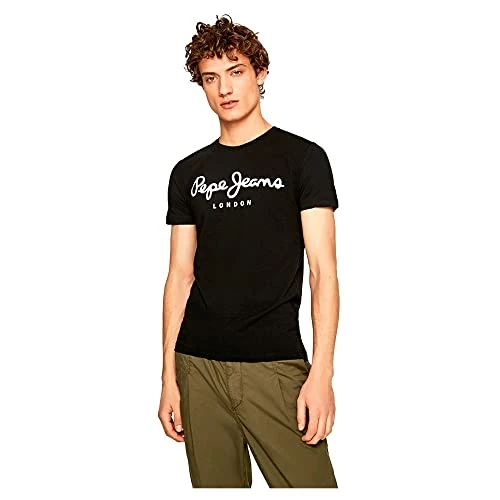 Offerta a tempo: Pepe Jeans Original Stretch Maglietta Uomo Slim Fit Manica Corta, Nera, XS - 0.00% da 29.00 € a 29.00 €