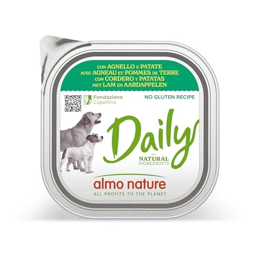 Limited offer: almo nature Daily Menu Dog No Grain Pate with Lamb and Potatoes, 100 g, Pack of 32 from 27.20 EUR to 24.49 EUR (save 10%)