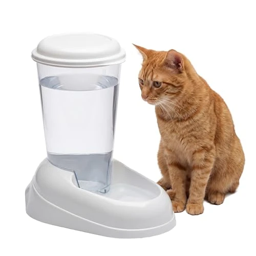 Limited-time offer: Ferplast Water dispenser for dogs and cats NADIR Drinker 3 Liter for small and medium sized dogs, Transparent tank with lid, Sturdy plastic, Non-slip bottom, 29,2 x 20,2 x h 28,8 cm White from 18.90 £ to 18.90 £ (save 0.00%)