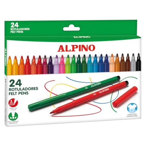Offerta a tempo: Alpino 136232 8413240556817 Astuccio a 24 Pennarelli a Punta Fina - 41% da 5.45 € a 3.20 €