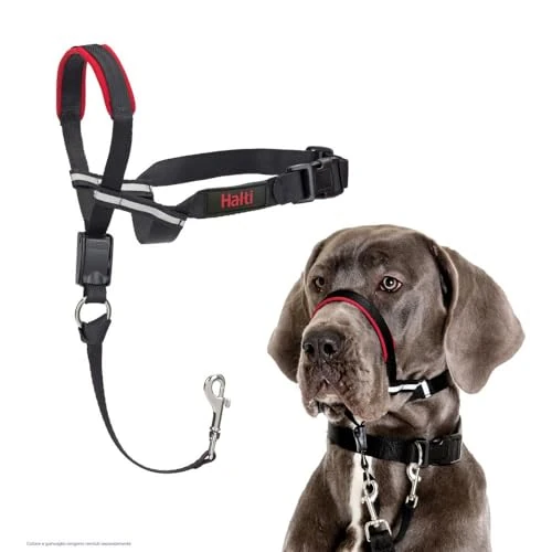 Limited offer: Halti Optifit Headcollar - Stop Your Dog Pulling on the Leash. Adjustable, Reflective and Lightweight, with Padded Nose Band. Dog Training Anti-Pull Collar for Large Dogs (Size Large) from 29.99 EUR to 29.99 EUR (save 0%)
