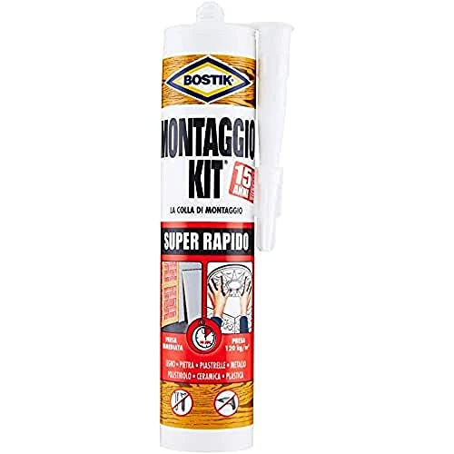 Bostik Montaggio Kit Super Rapido colla di montaggio extra veloce Cartuccia 370 gr